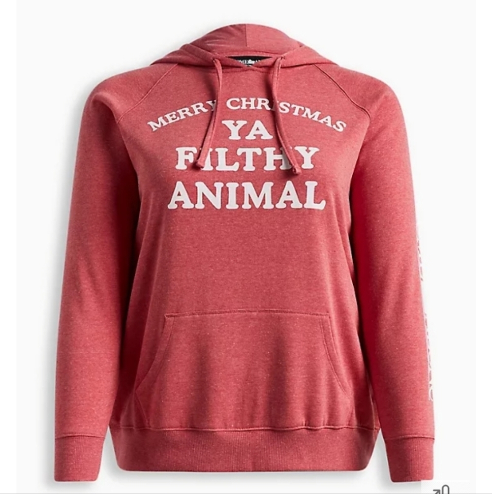🆕️🏠🎄HOME ALONE COZY FLEECE HOODIE - MERRY CHRISTMAS YA FILTHY ANIMAL